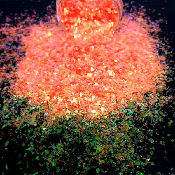 Excellent Nail Art Effect Glitter Flakes Orange Glitter Adds Shine to Your Crafts