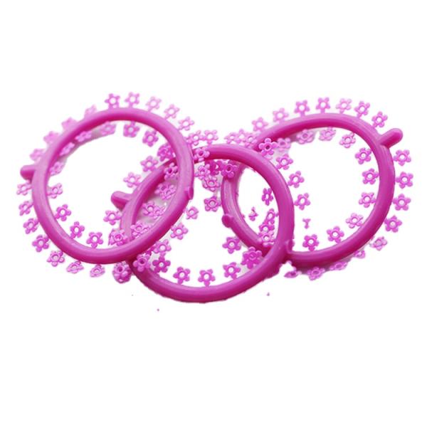 Dental Orthodontic Elastics Cartoon Ligature Ties Grey Red Blue Green ODM