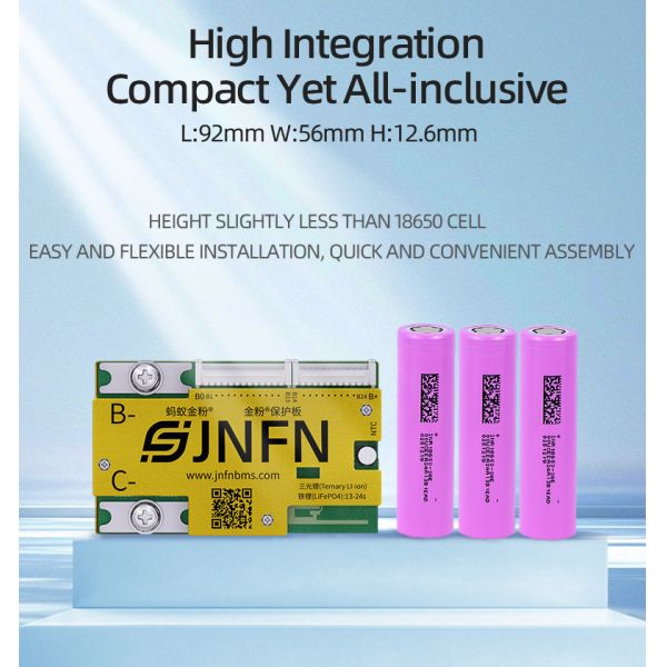JNFN ANT Smart Integrated BMS 48V 60V 72V 17S 20S 24S 40A-80A For LiFePO4 Li-Ion LTO Battery With Bluetooth UART For E-Bike