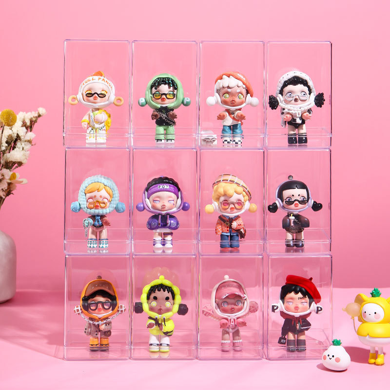 Wall-Mounted Clear Acrylic Display Case Dustproof Protection Showcase for Action Figures Toys Collectibles