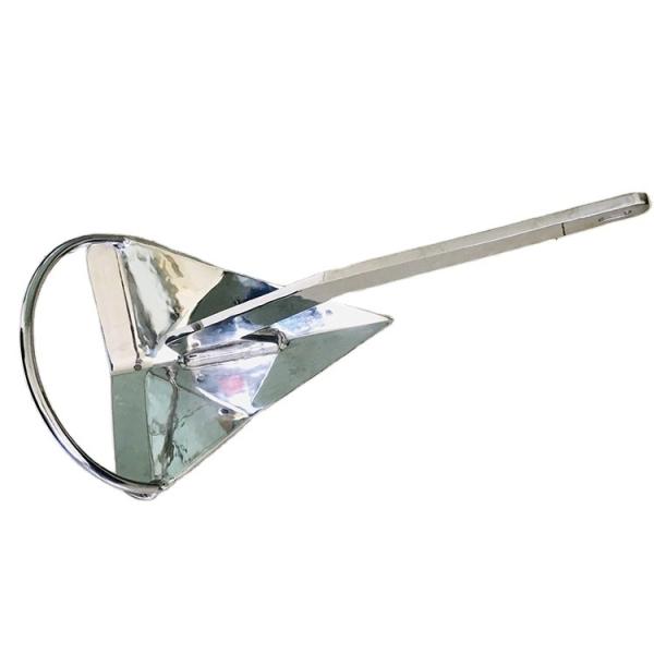 ISO OEM Silver Polish Steel Rocna 20kg Anchor For Fishing Boat