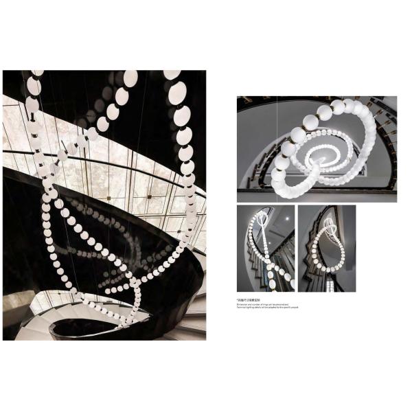 Pearl Necklace Buddha Glass Ball Villa Hotel Creative Design Luxury High-End Chandelier Non-Standard High-End Custom