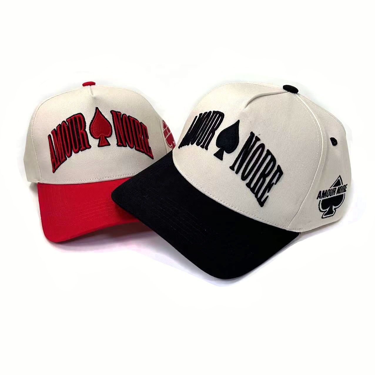 Custom Embroidery Cotton Sport Trucker Baseball Caps Two Tone 5 Panel Mid Profile