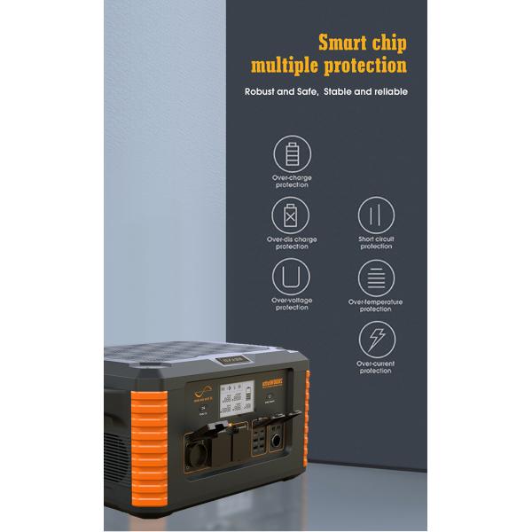 Портативное солнечное накопление энергии электростанции 1500W 2000W генератора LiFePO4