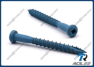 Blue Ruspert Stainless Steel Square Pan Head Wood Screw, High Low Thread, Type 17