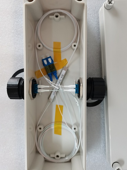 SC óptico de acero LC IP65 de la prenda impermeable del divisor del PLC de 0.9m m con ODVA