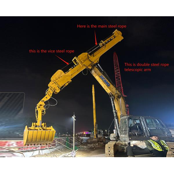 Backhoe Telescopic Dipper Arm For SWE365E EC380D CAT330 Earthworks Contractor