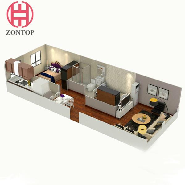 Zontop Low Cheap Modern 3 Bedroom Prefab Modular Small Home Containers Casas House Prefabricated Modular House
