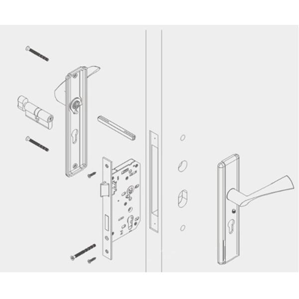 Высокая жесткость комната Мортизатор дверной замок Антикварный бронзовый цинковый сплав Entracne ручка замок