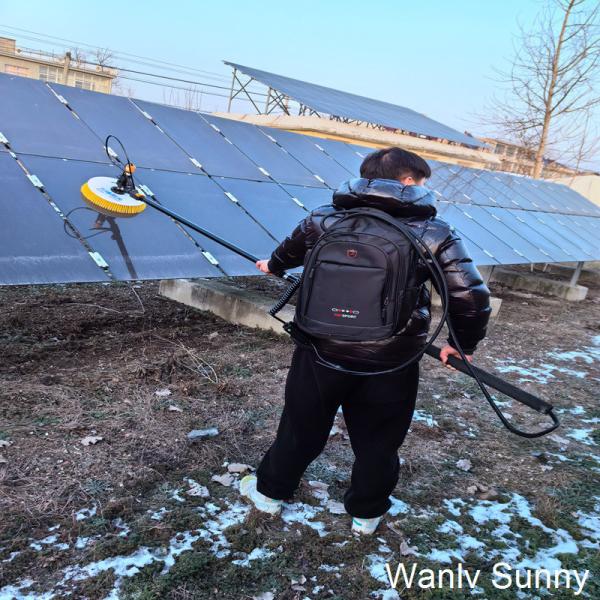 5.5 Meters Water Supply Pole Spin Brush for Solar Panel Cleaning without Surface Damage