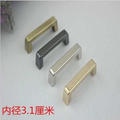 Bag accessories nickel color 31 mm zinc alloy metal arch bridge with hanging plating
