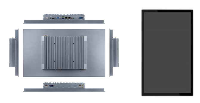 21.5 Inch IP65 Industrial Monitor / Fanless Industrial Panel PC