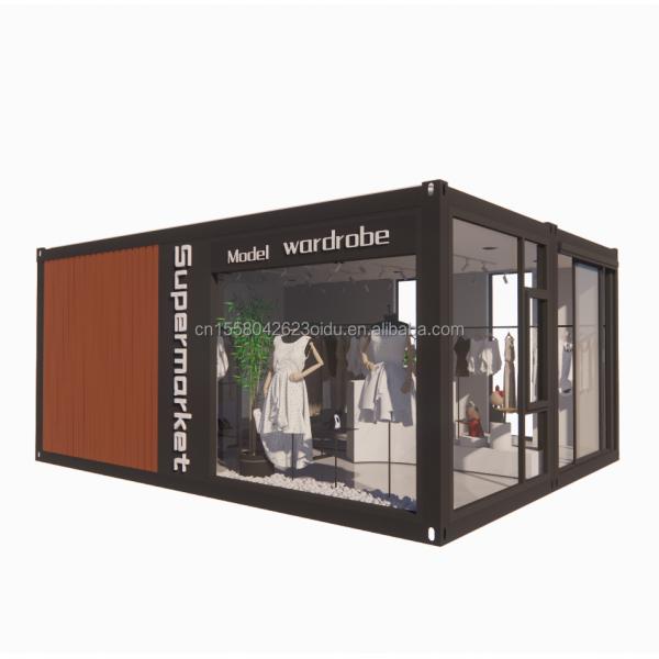 Wall 100mm Wave Sandwich Panel Hotel Container Store Customizable Flat Packaging Quick Installation Prefabricated House