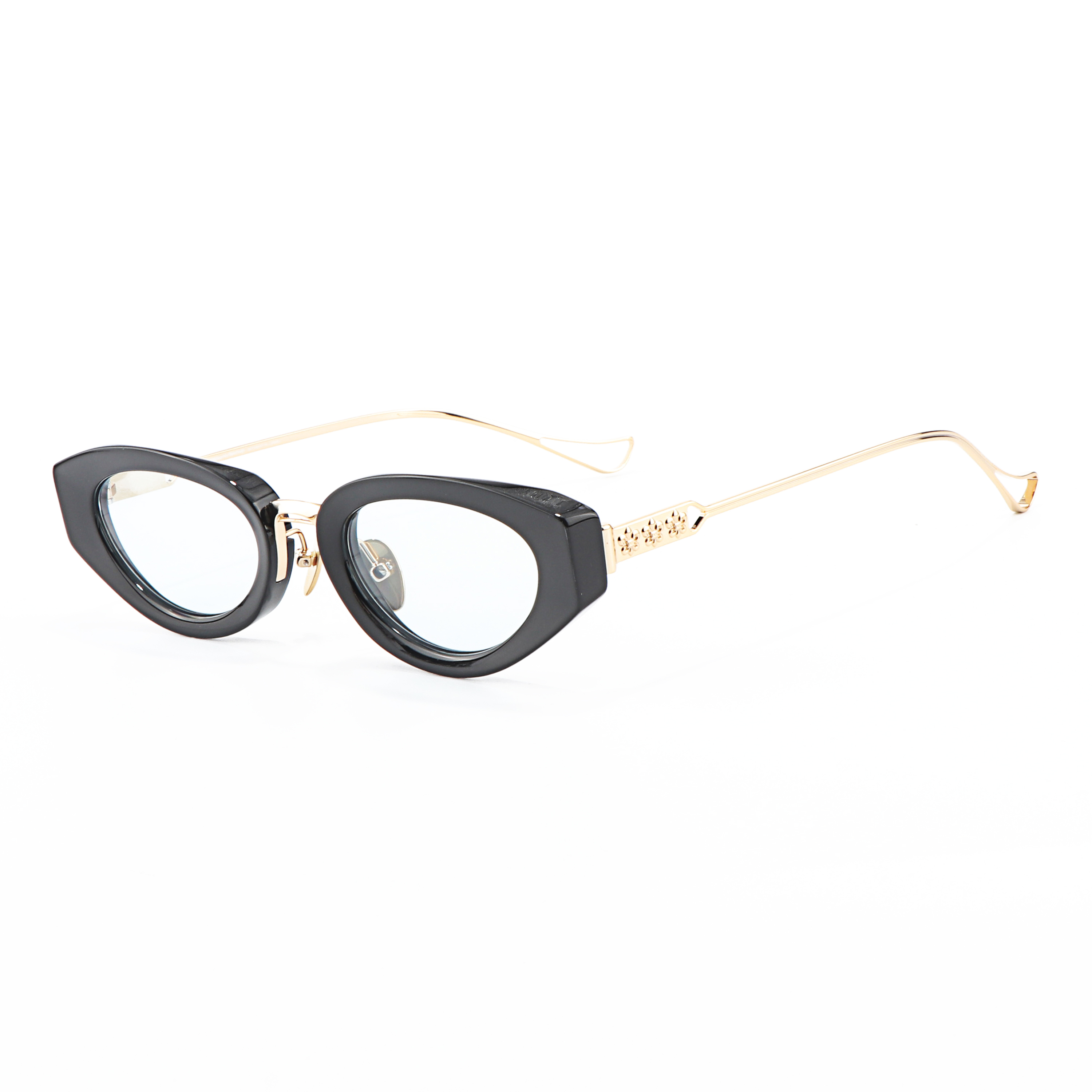 Fashion Cat Eye UV400 Protection Acetate Frame with Metal Embellishment Bulk Supplier Brand High-quality Sunglasses for Women
