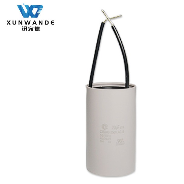 CBB60 250V 20UF AC Запускный конденсатор 10000 часов Проводный конденсатор класса B