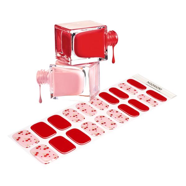 Hot Sell Valentine Semi Cured Wraps Long Lasting Gel Nail Stickers New Arrival Styles Nail Gel Wraps With Uv Lamp