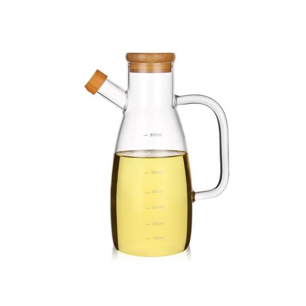 Высокая бутылка оливкового масла боросиликатного стекла, держатель бутылки оливк