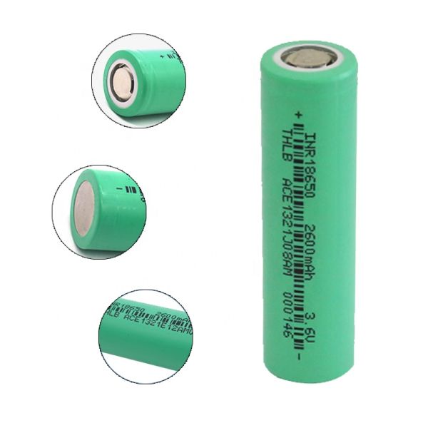 800 Cycles Rechargeable Lithium Ion Battery Pack 18650 3.7V 2600mah 3000mah