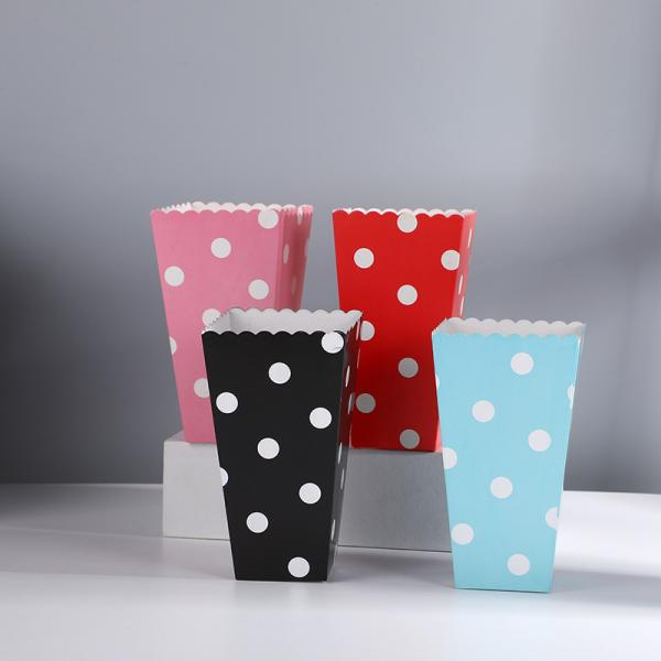 Popcorn Boxes Paper Snacks Popcorn Chicken French Fries Cookies Square Foldable Takeout Boxes