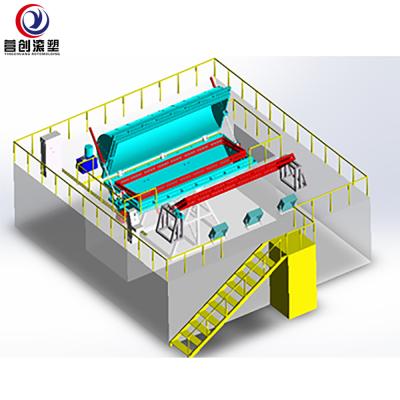 fatura plástica do caiaque do PE do barco de pesca LLDPE da máquina de Rotomolding da canela 46Kw