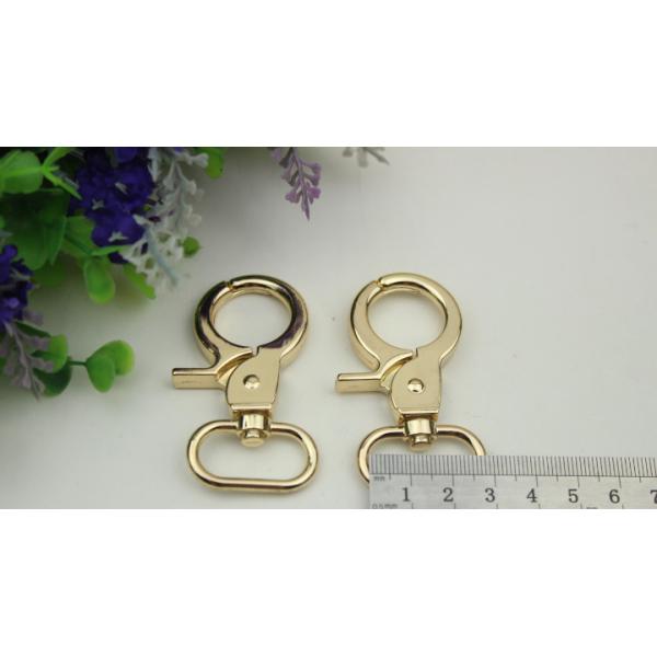 Oval shape eye bolt 26 mm gold metal trigger swivel snap hook for handbag accessories