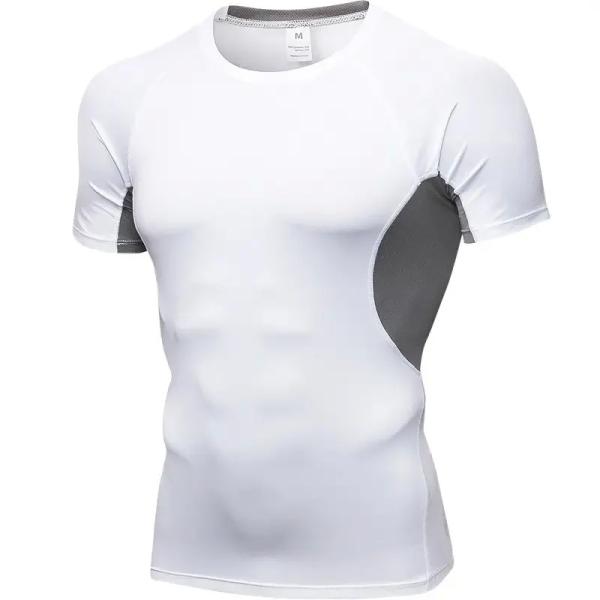 Outdoor Gym Slim Fit Mens Sport Tee Shirts Quick Drying  Short Sleeve