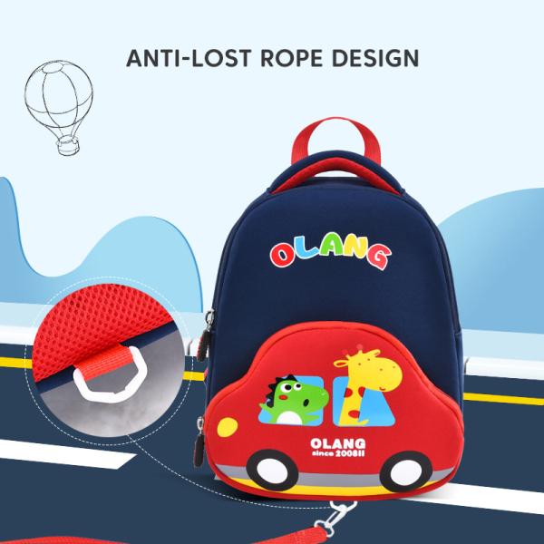 Anti Lost Waterproof Kids Backpack 3D Car Schoolbags 2 Sizes 400g