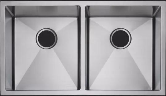Square Undermount Stainless Steel Kitchen Sink /  Double Bowl Topmount Home Kitchen Sinks