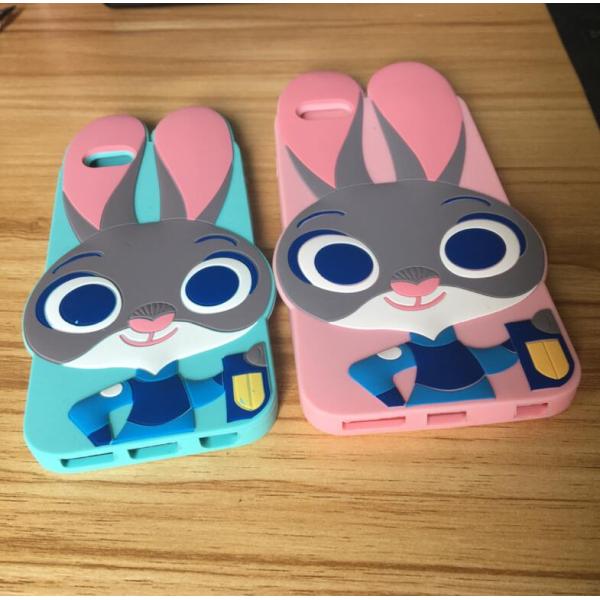 Personalized Zootopia 3D Rabbit Judy Silicone Cell Phone Case For Iphone 6/ Iphone 6S , Best Ladies Girls Gift