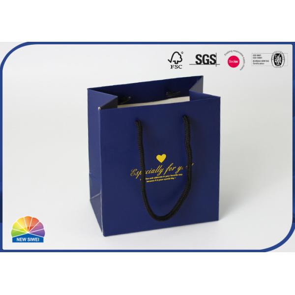 Драгоценности сумки подарка бумаги с покрытием 200gsm золота бумажный мешок сияющей роскошный