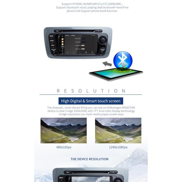 SEAT IBIZA 8.1 Android Car DVD Player With 6.2 Inch Touch Screen LD8.1P-5524