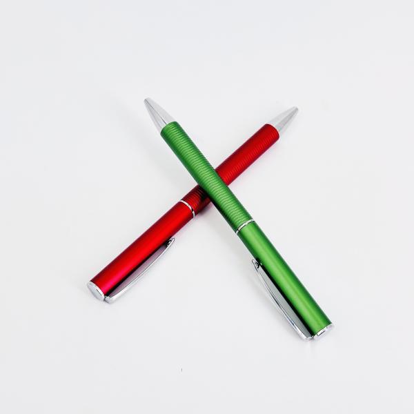 High End Aluminum Twist Ball Pen Colorful Anti-slip Grip Smooth Writing Ballpoint Pen