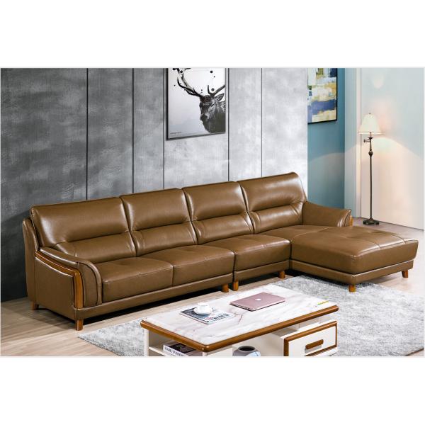 Fabric Leather 3 Seater Modern Living Room Sofa With Cushion