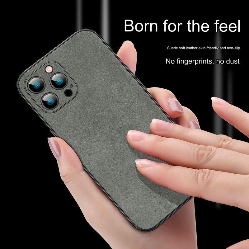 For Artificial Leather Soft Case for 11/12/13/14/15 Pro Max/XS/XR Max Men's High-end Shockproof Protective Cover