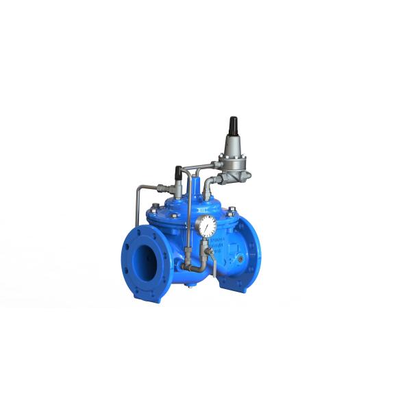 Flange Connection Pressure Sustaining Valve with 2-40 Inch Size Ductile Iron Material and 0-80°C Temperature Range
