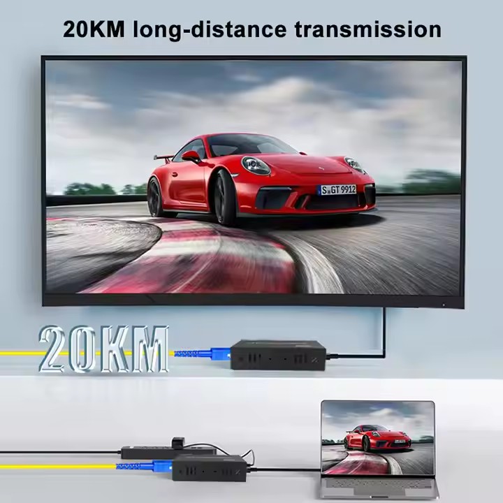 Промышленный усилитель сигнала с нулевой задержкой HDMI видео оптический расширитель