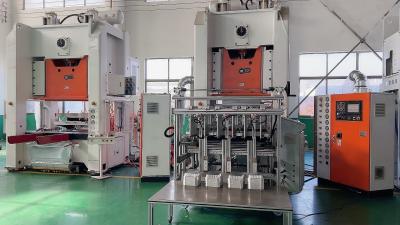 26KW Compressor Power Aluminium Foil Plate Making Machine 63Ton Pressure