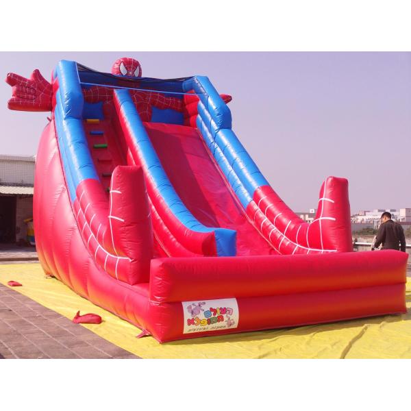 Водные горки ПВК красного цвета раздувные с перед бассейна/человек-паук сползают для детей