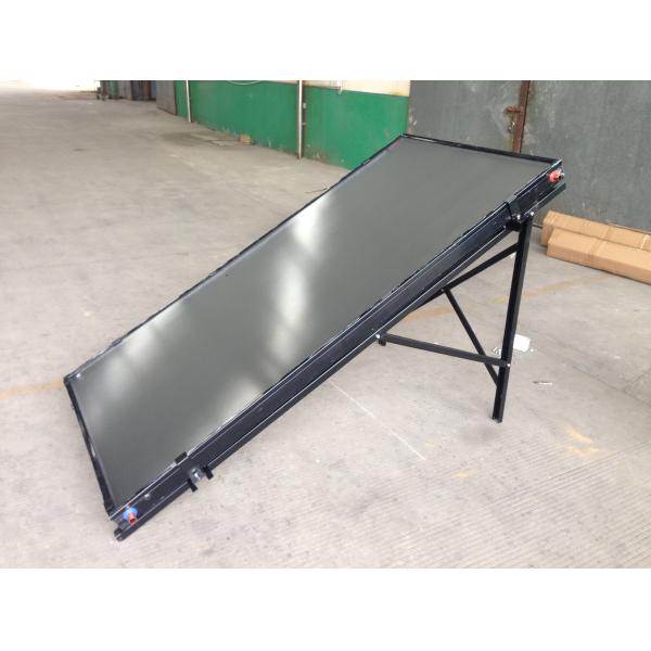 Black chrome glazed flat plate collector for solar water heating