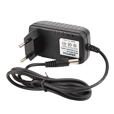 CCTV System Power Adapter+AC 100~240V 50/60Hz Input to DC 12V 1000mA Output+EU