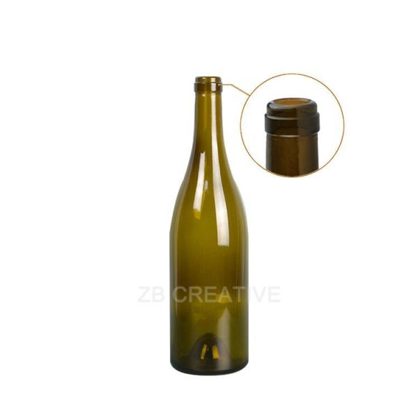 Classic Slope Shoulder Burgundy Glass Bottle Cork Top 750ml For Pinot Noir 560g 2709K-2