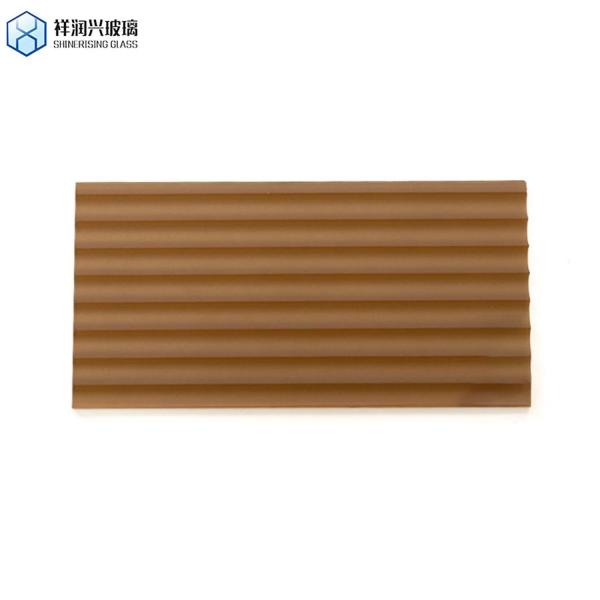 8mm Brown Patterned Glass Shinerising Rain/Diamond/Water Decorative Glass 1830*2440