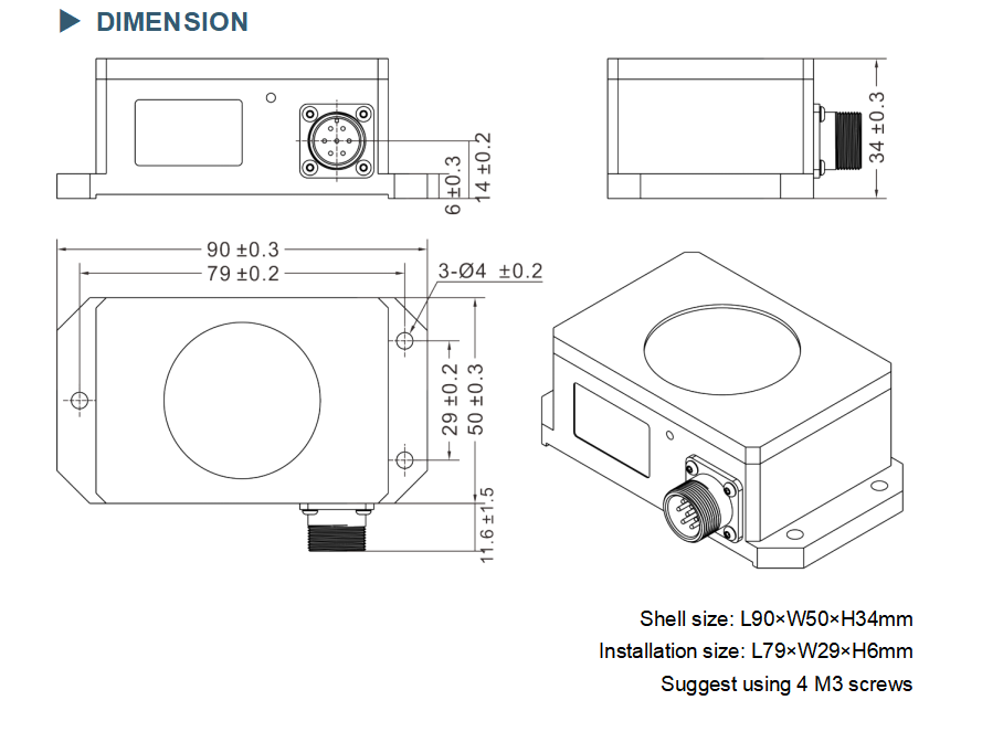 HCA518T/HCA528T High Accuracy MEMS Tilt Sensor 4-20mA Single and Dual Axis Inclinometer For Bridge Monitoring