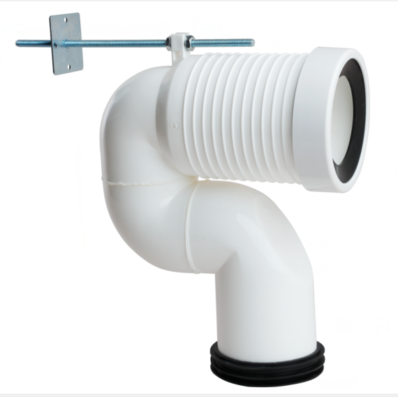 General Enhanced Floor-Standing Drainage Polyvinyl Chloride / Polypropylene Material Toilet Elbow With Question Mark Drain Pipe