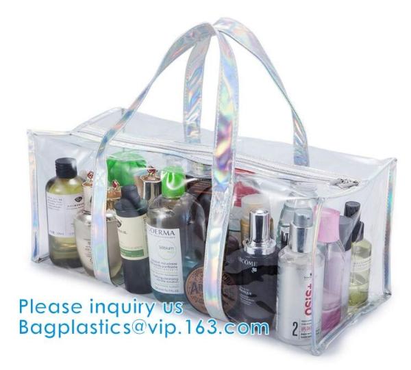 Eco Shopping Bags Toiletry Kits Pvc Zipper Pouch Makeup Cosmetic Travel Organizer Pocket Shoulder Bag