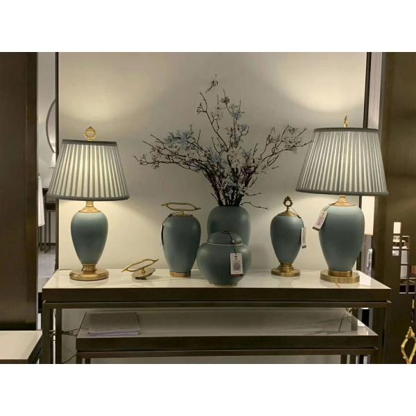 Model Room Ceramic Porcelain 220VAC Art Deco Table Lights