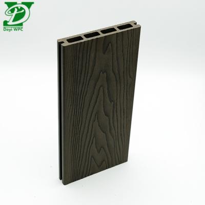 Outdoor Hollow WPC Decking Deep Embossed Waterproof Performance