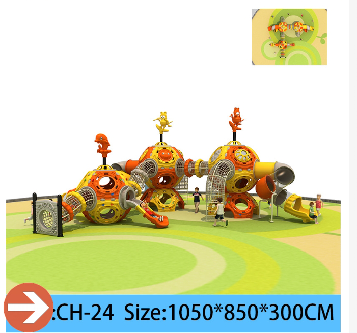 Space Capsule Theme Playground Equipment Custom web Climbers Swings  Plastic Slides for Parks  Kindergartens Safe & Child-Friendly​