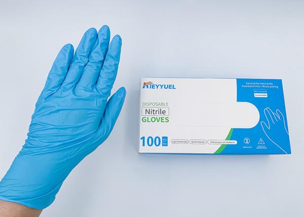 S / M / L / XL Nitrile Latex Medical Examination Gloves Thickness 0.12mm