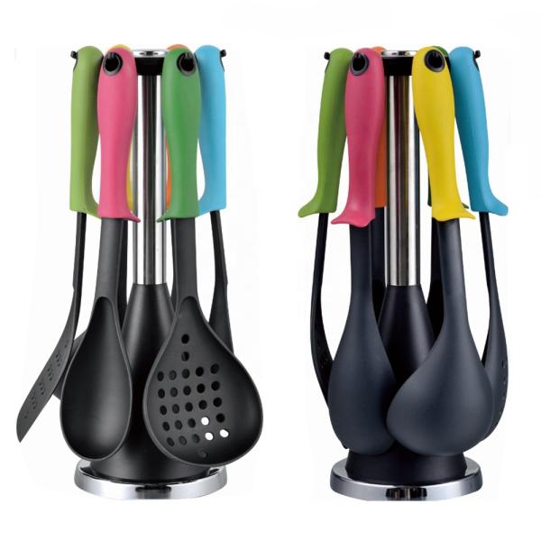Haisheng 7pcs Cookware Set Including Nylon Kitchenware Utensil Sets for Kitchen Wares